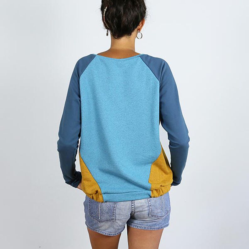 FRAU LILLE - raglan jumper with diagonal dividing seams, Studio Schnittreif  | XS -  XXL,  image number 4