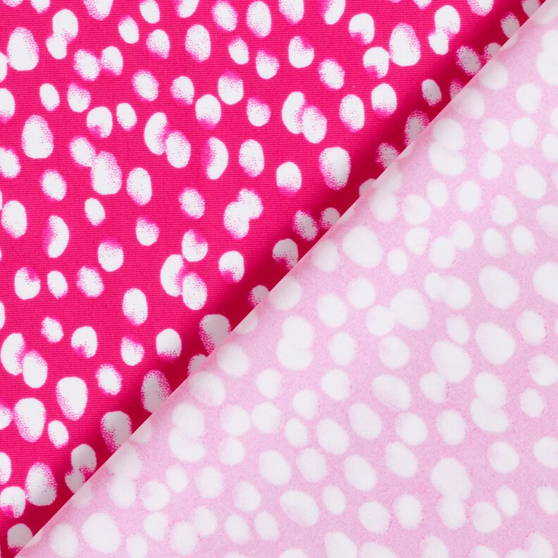 Swimsuit fabric mini polka dots – intense pink/white,  image number 4