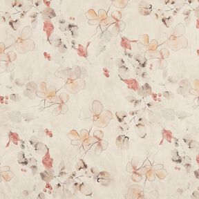 Stretch velour with Sherpa backing delicate flowers | Katia Fabrics – natural, 