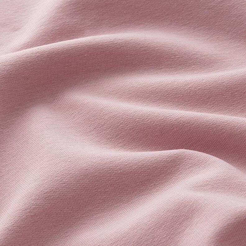 Light Cotton Sweatshirt Fabric Plain – light dusky pink,  image number 4