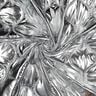 Quilted Fabric serpentine lines – metallic silver,  thumbnail number 3