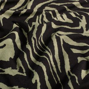 Viscose Jersey Zebra print – light khaki/black, 