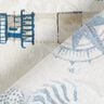Decorative fabric Canvas Beach motifs – natural/navy blue,  thumbnail number 4