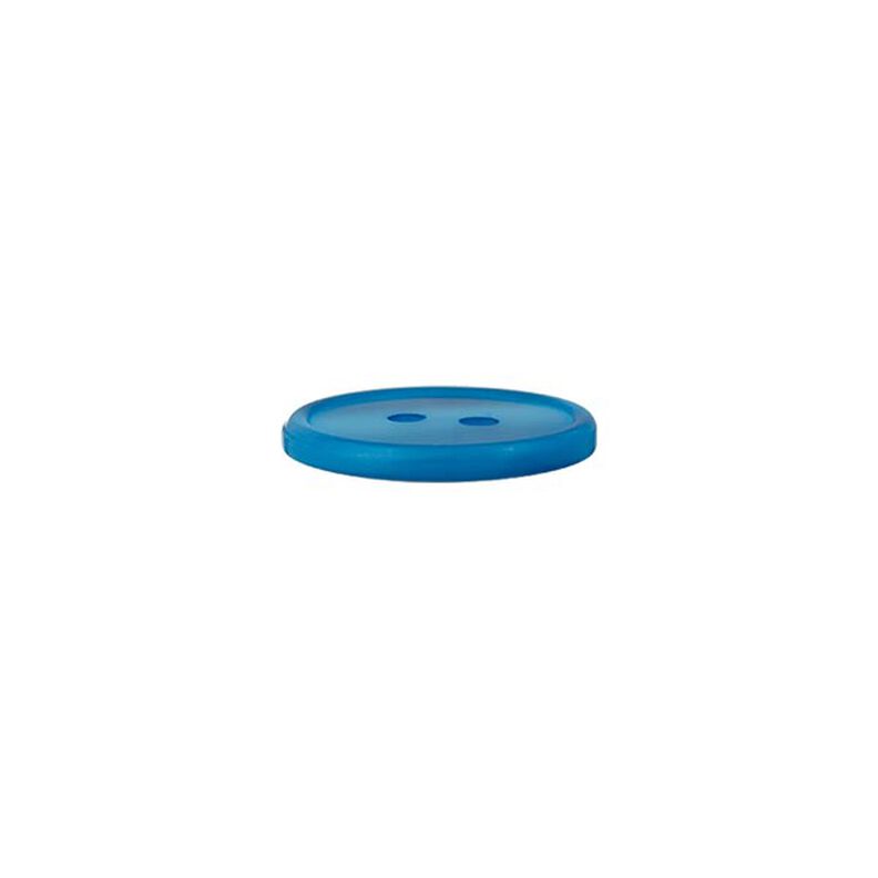 2-Hole Polyester Button  – aqua blue,  image number 2