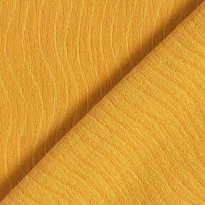 Linen Cotton Blend Jacquard Wave Pattern – curry yellow, 