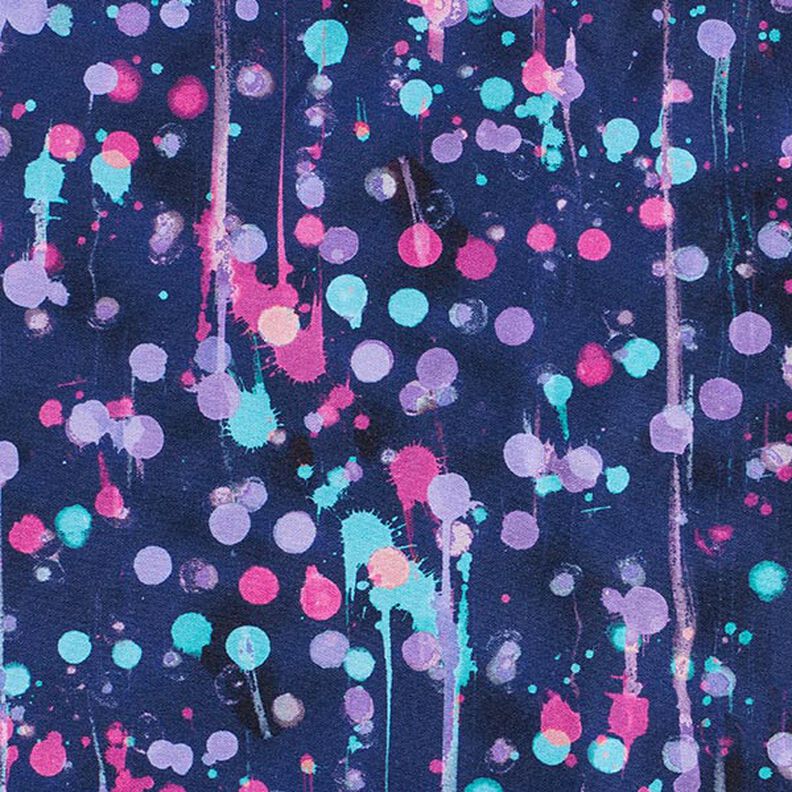 Softshell dripping blobs Digital Print – navy blue/intense pink,  image number 6