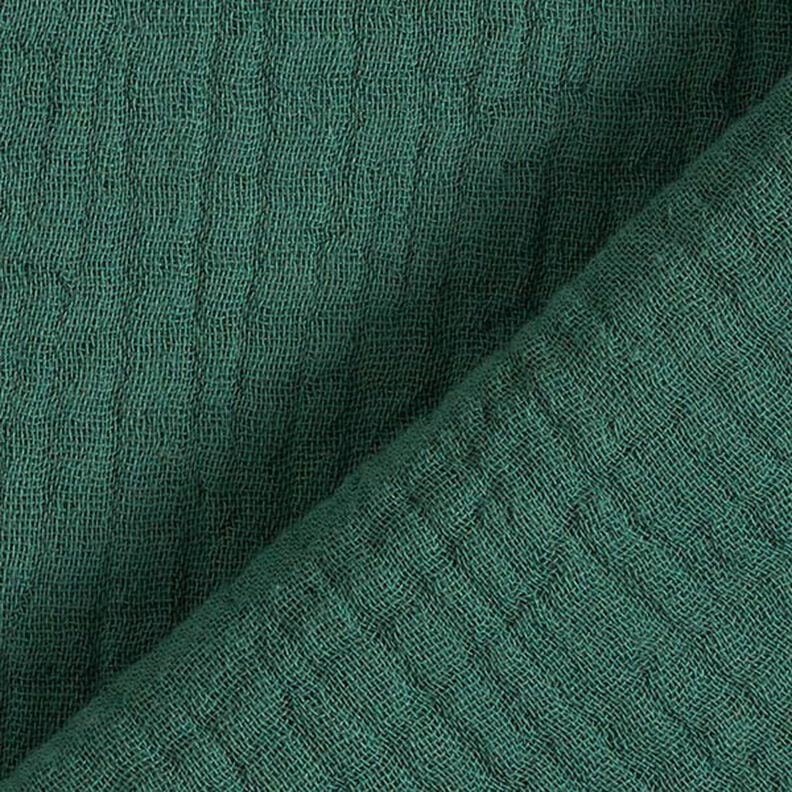 GOTS Triple-Layer Cotton Muslin – dark green,  image number 5