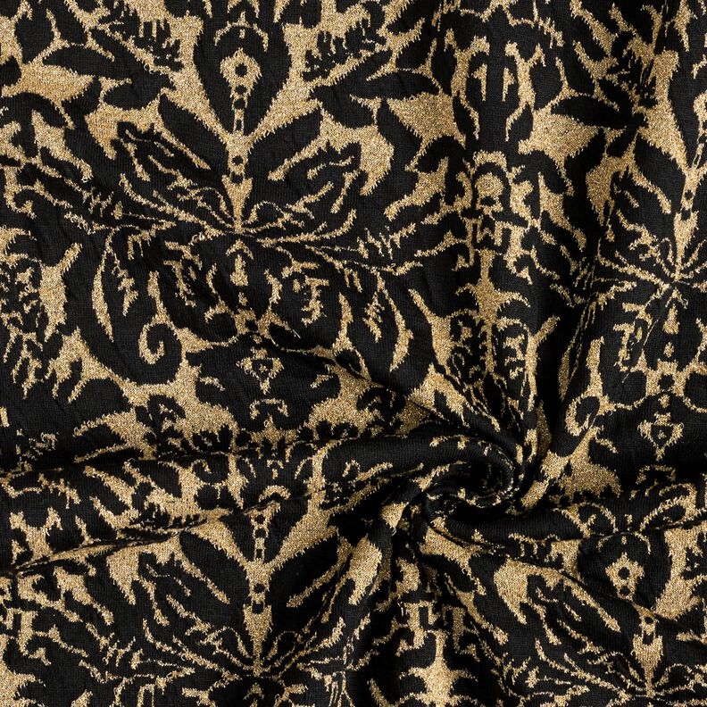 jacquard jersey ornaments – metallic gold/black,  image number 4