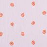 Double Gauze/Muslin embroidered large flowers | Poppy Fabrics – pastel violet/peach orange,  thumbnail number 1