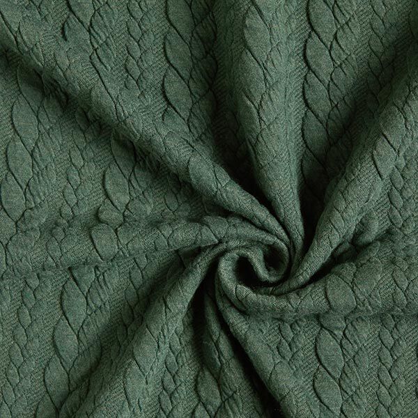 Cabled Cloque Jacquard Jersey – dark green,  image number 3