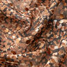Crêpe chiffon spots and gold dots – brown/metallic gold,  thumbnail number 2