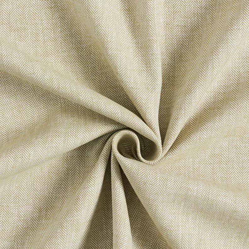 Herringbone Linen Cotton Blend – khaki,  image number 3