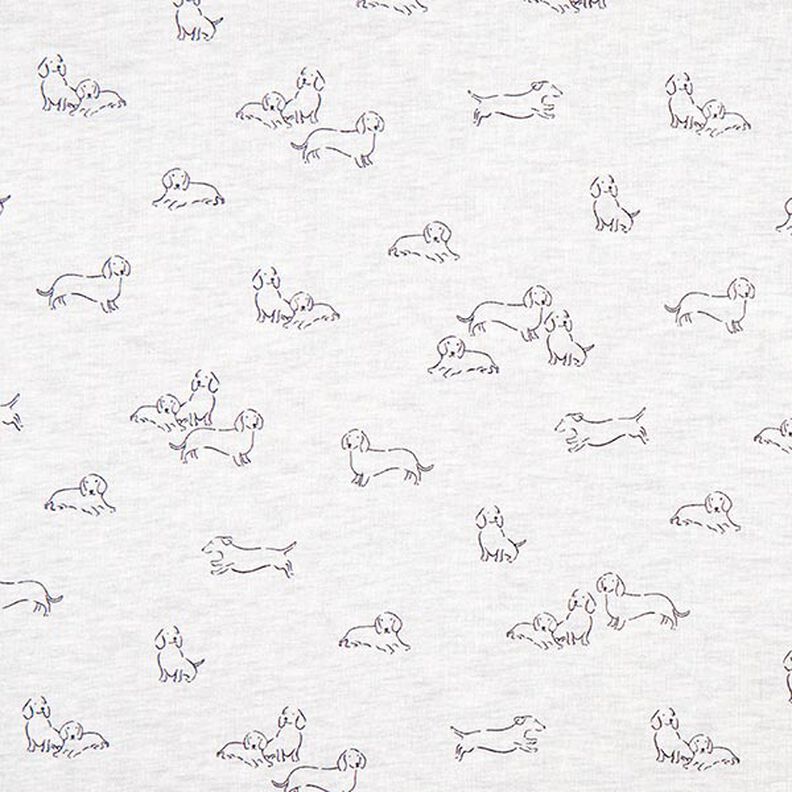 Brushed Sweatshirt Fabric Dogs Mottled – offwhite,  image number 1