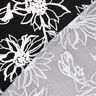 Viscose Linen Blend abstract sunflowers – black/white,  thumbnail number 4
