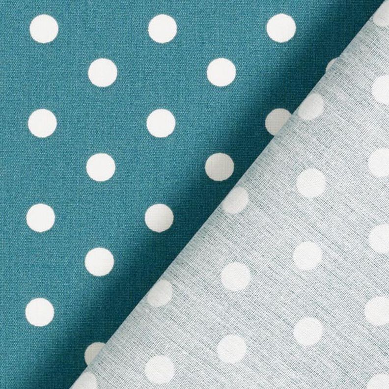 Cotton Poplin Large Dots – petrol/white,  image number 6