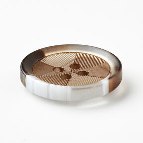 4-hole button horn look [Ø 20 mm] – mocca, 