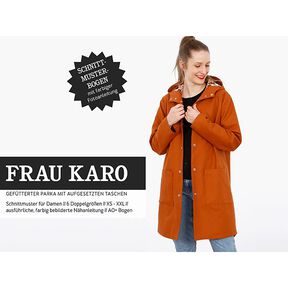 FRAU KARO - lined hooded parka with patch pockets, Studio Schnittreif | XS - XXL, 