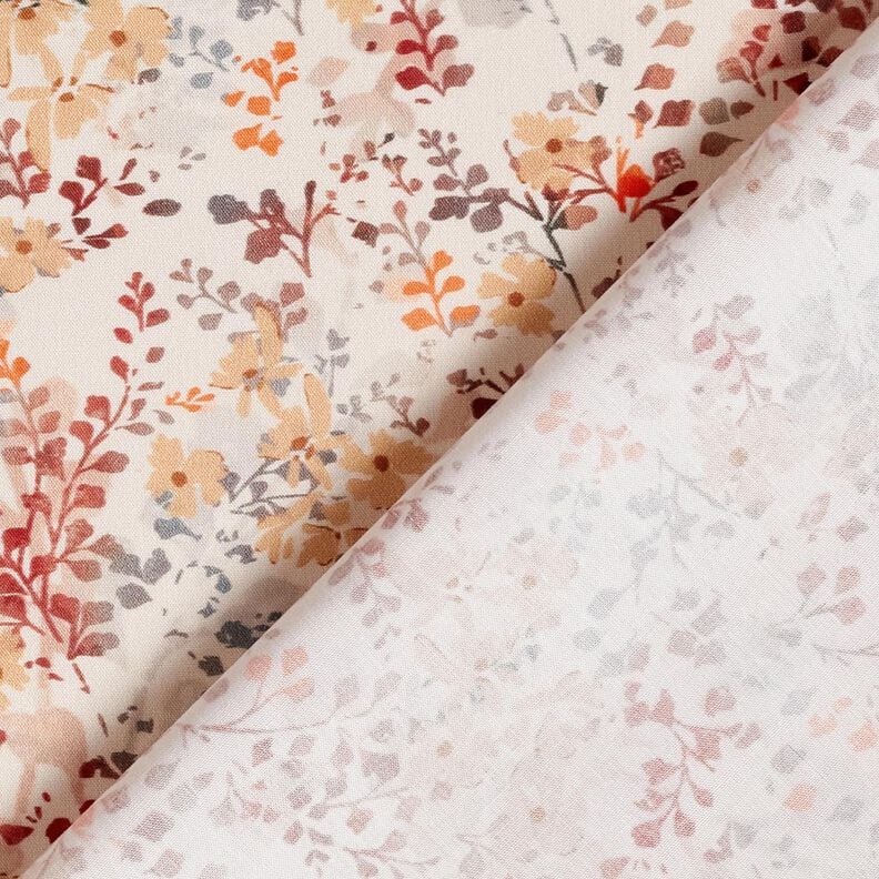 Cotton Poplin fine autumn branches | Katia Fabrics – natural/carmine, image number 4