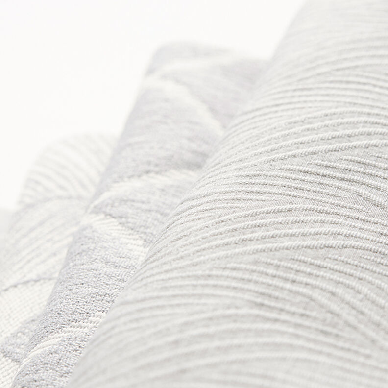 Decorative jacquard fabric, wavy lines – light grey, image number 6