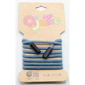 Cotton cord Incl. Cord End [1,15 m | Ø 5mm] – dove blue, 