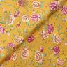 Flowers and gold dots crepe chiffon – curry yellow,  thumbnail number 4