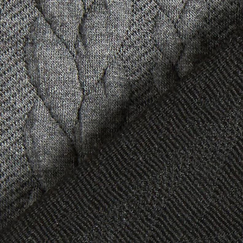 Cabled Cloque Jacquard Jersey – dark grey,  image number 4