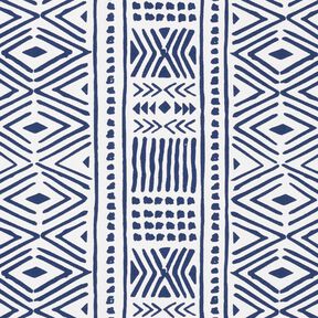 Canvas Decor Fabric Ethnic – navy blue/white, 