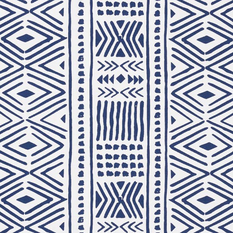 Canvas Decor Fabric Ethnic – navy blue/white,  image number 1