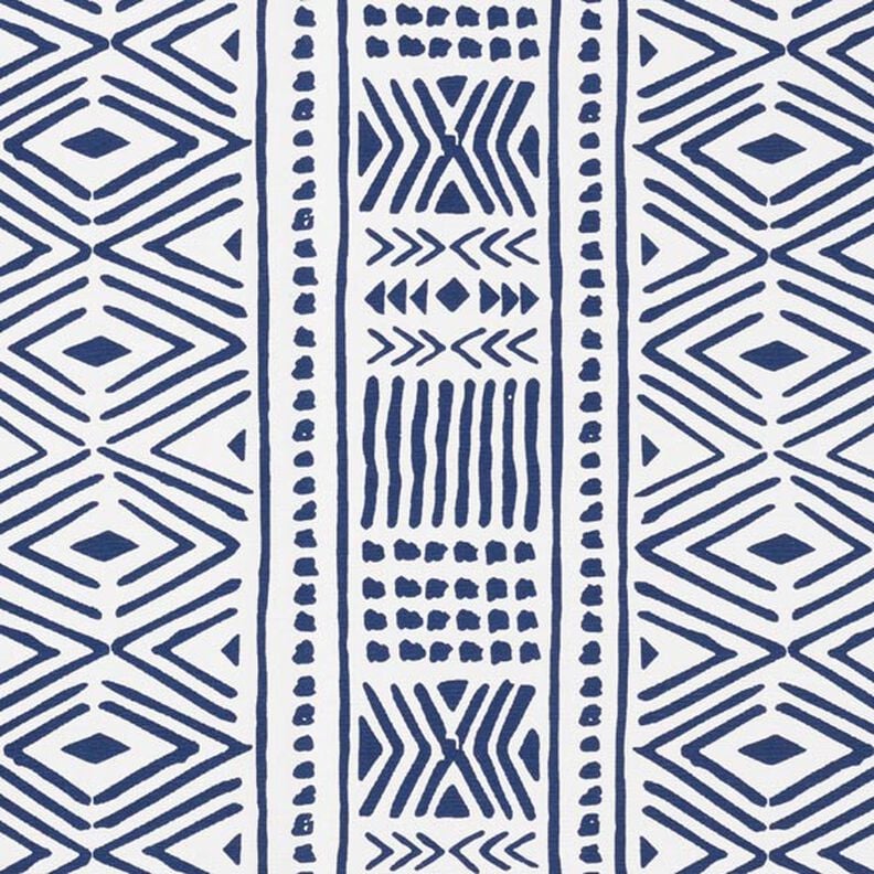 Canvas Decor Fabric Ethnic – navy blue/white,  image number 1