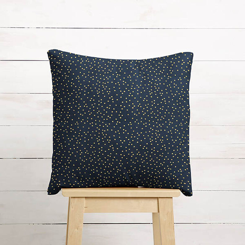 Cotton Poplin Fine Dots – midnight blue/gold, image number 7