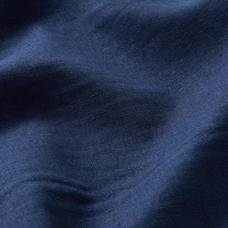 washed linen cotton blend – midnight blue,  image number 2