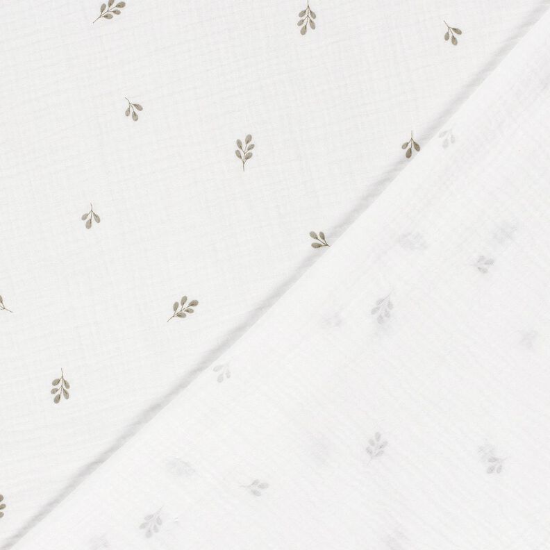Double Gauze/Muslin little branch – offwhite/reed,  image number 4