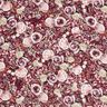 Double Gauze/Muslin Watercolour Roses Digital Print – burgundy,  thumbnail number 1