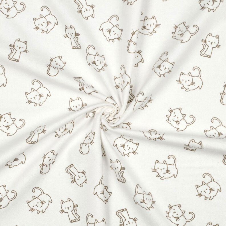 Cotton Flannel cats | by Poppy – ivory/dune,  image number 3