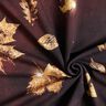 French terry golden autumn | Glitzerpüppi – burgundy/gold,  thumbnail number 3
