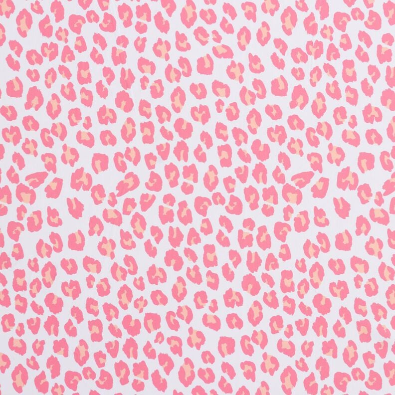 Swimsuit fabric leopard print – white/pink,  image number 1
