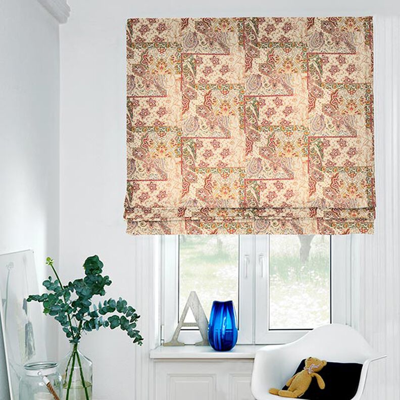 Decor Fabric Half Panama Retro Paisley – beige,  image number 6