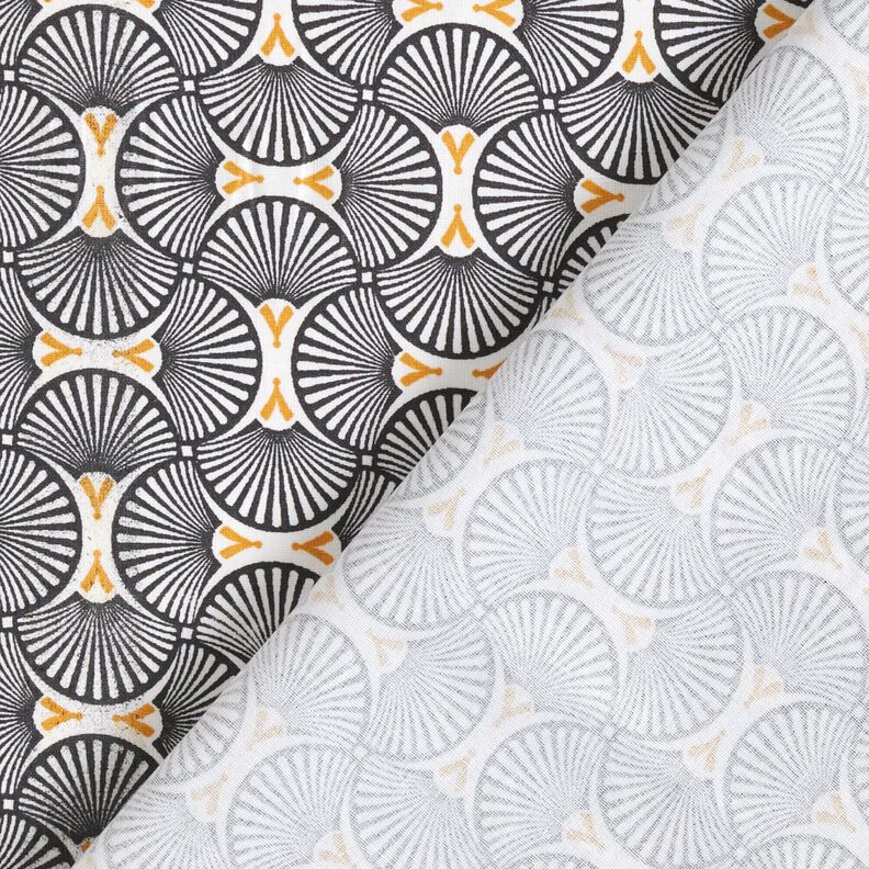 Coated Cotton scattered fans – white/black – white/black,  image number 5