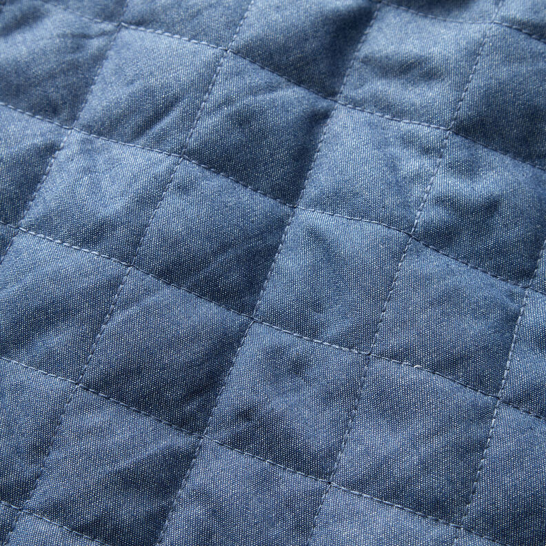 Plain chambray quilted fabric – denim blue,  image number 2