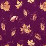 French terry golden autumn leaves | Glitzerpüppi – grape/gold,  thumbnail number 1