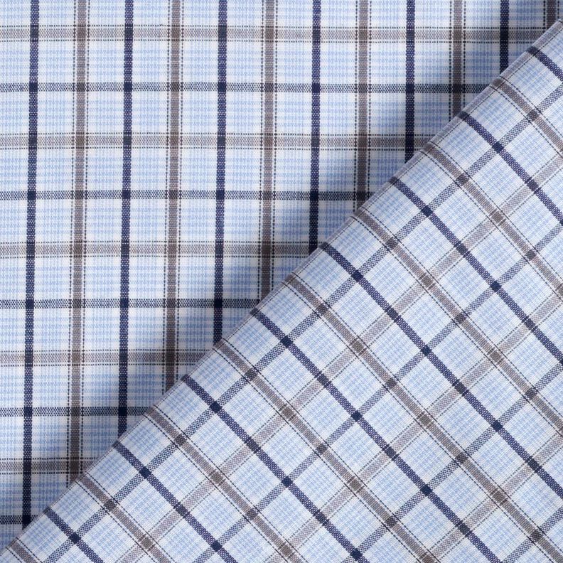 Shirt fabric classic check – light blue/navy blue,  image number 4