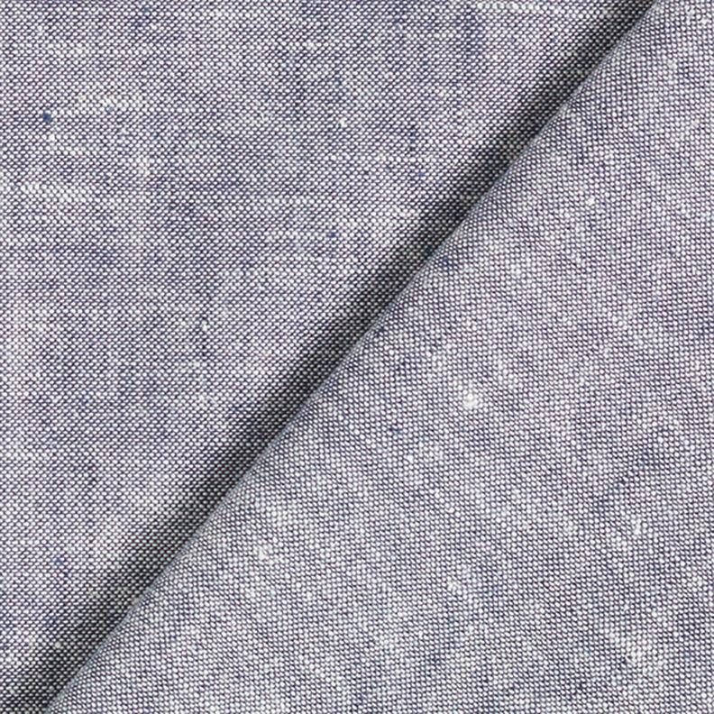 Cotton Linen Blend Mottled – navy blue,  image number 3