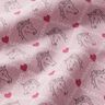 Cotton Cretonne Horses and hearts, pink – pink,  thumbnail number 2