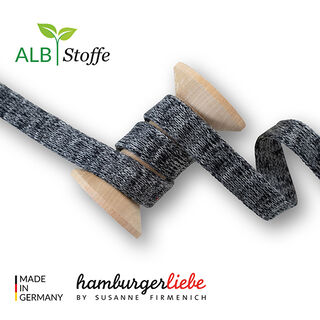GOTS Organic Hoodie CORD ME Melange [12 mm] | Albstoffe | Hamburger Liebe, 