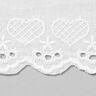 Little Hearts Scalloped Lace [50 mm] - white,  thumbnail number 2