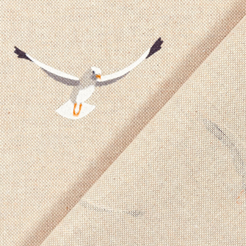Half Panama Decor Fabric Seagulls – natural,  image number 4