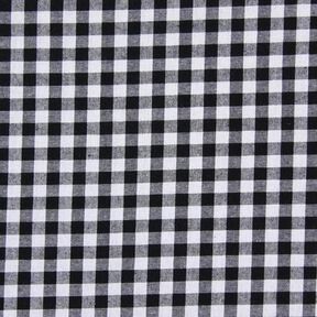 Cotton Vichy check 1 cm – black/white, 