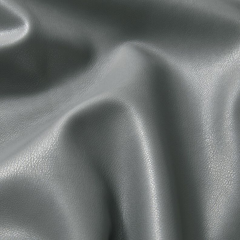 Imitation Leather with velour reverse  – grey,  image number 2