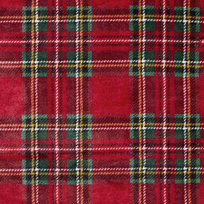 Cosy Fleece classic check – dark red/fir green, 