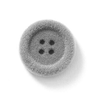 Velvet 4-Hole Button – grey, 